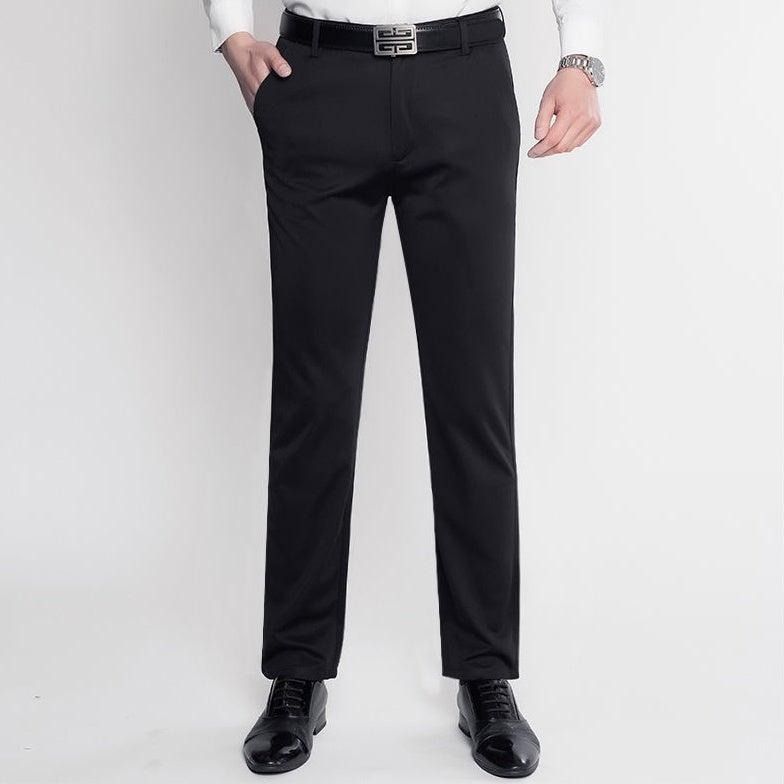 Men's Stretch Business Pants | Non-Iron Straight Leg Dress Trousers