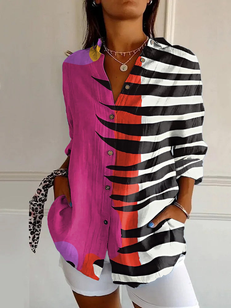 Women's Floral Print Long Sleeve Shirt