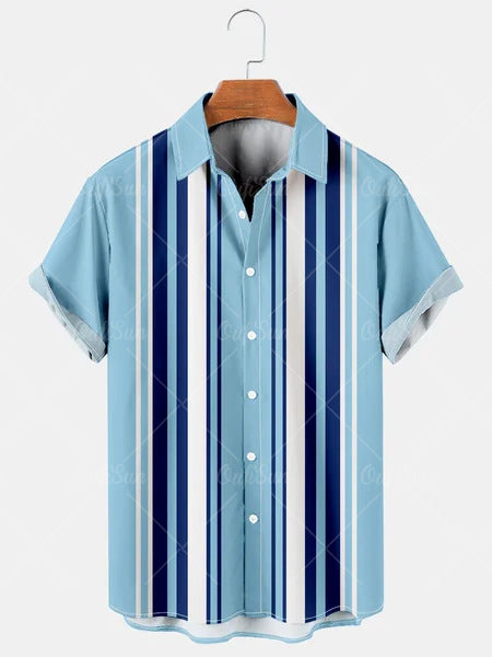 Men's Floral Hawaiian Shirt – Short Sleeve 3D Print Beach Top