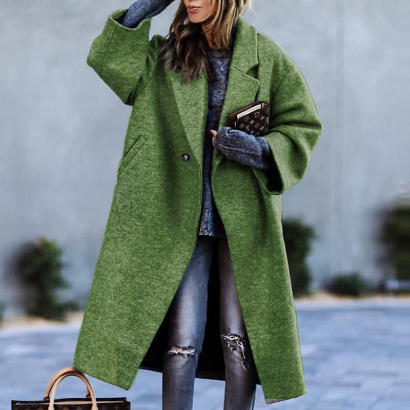 Women's Color Block Plaid Coat | Long Sleeve Fashion Jacket