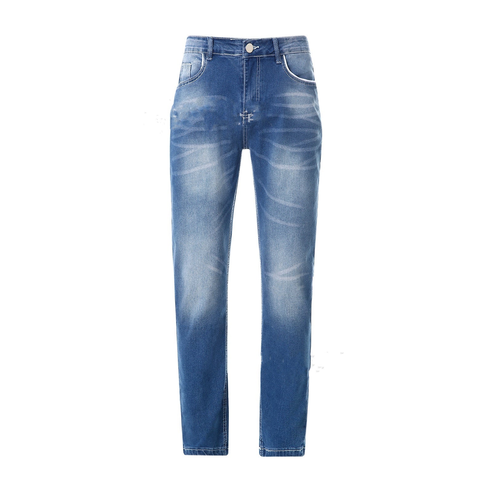 Men's Slim Fit Straight Leg Jeans | Premium Cotton Pencil Pants