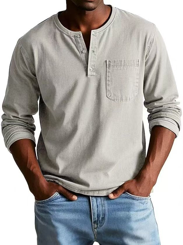 Men's V-Neck Long Sleeve Top