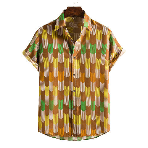 Men's Short Sleeve Floral Hawaiian Shirt – Slim Fit Beach Top