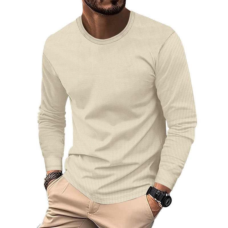 Men’s Waffle Knit Crew Neck Top