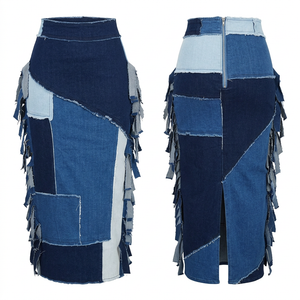 Front and back skirt-only views on a square white background