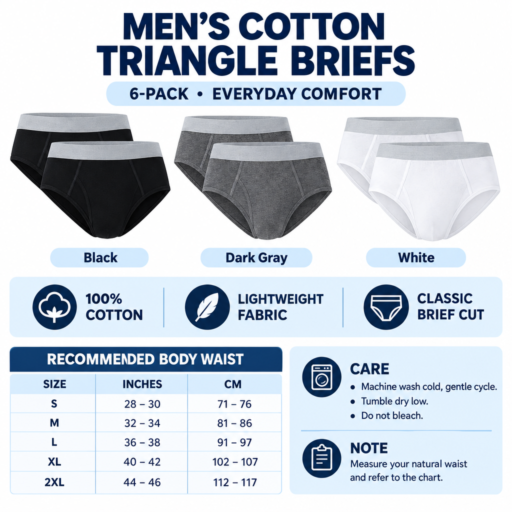 Garment-only men’s briefs infographic