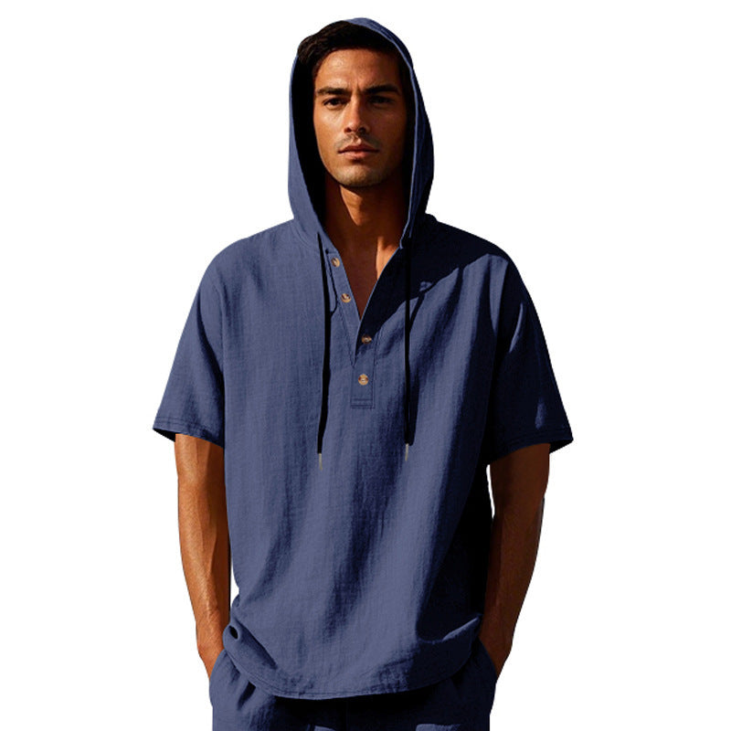 Men's Linen T-Shirt | Breathable Short Sleeve Pullover for Summer