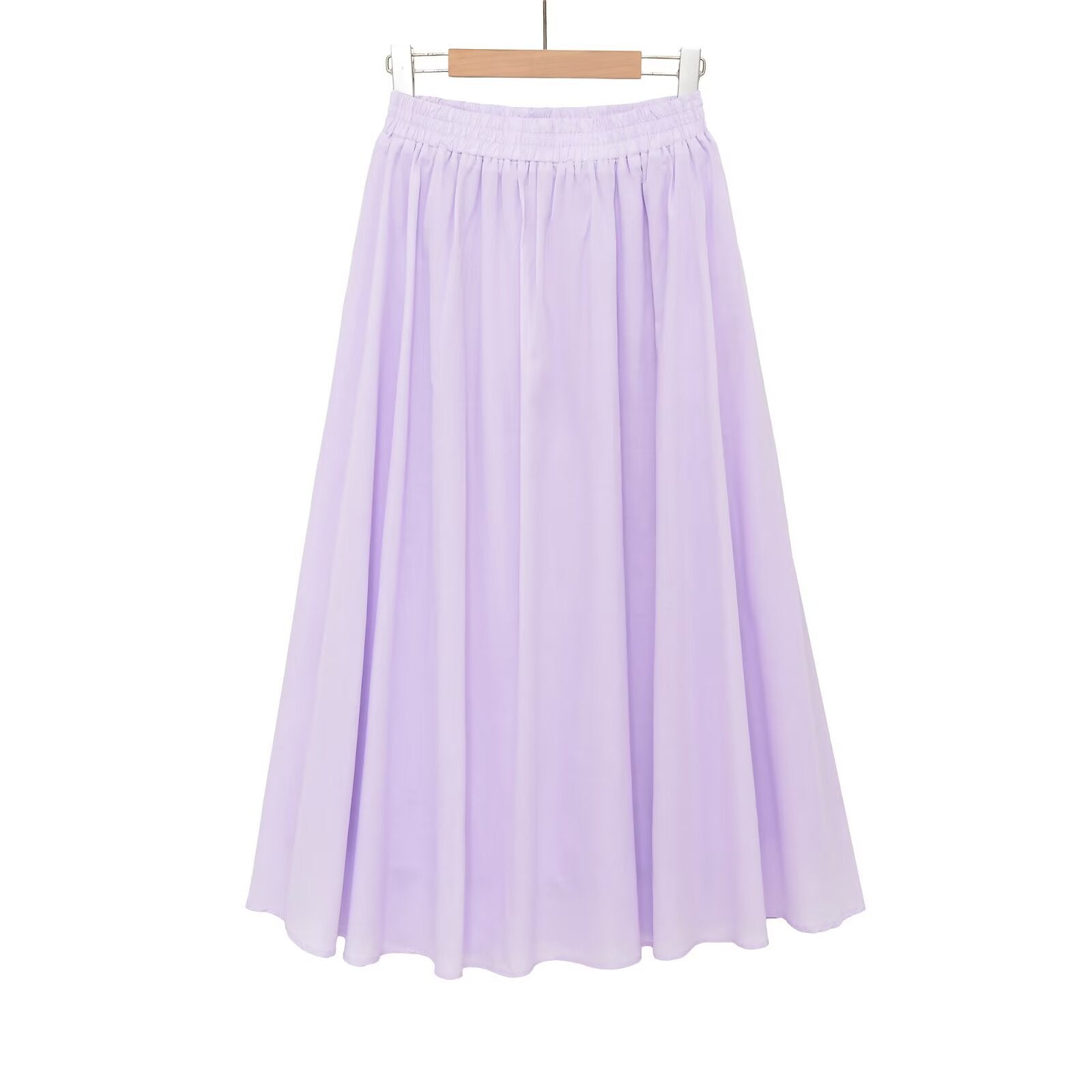 Women's Elastic-Waist A-Line Midi Skirt - Three Colors