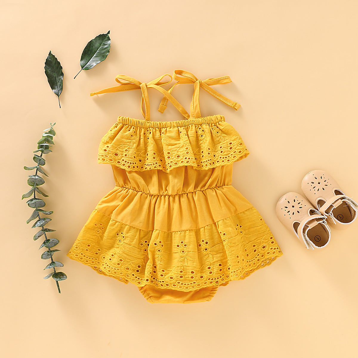 Baby Girl Sling Romper | European & American Style One-Piece