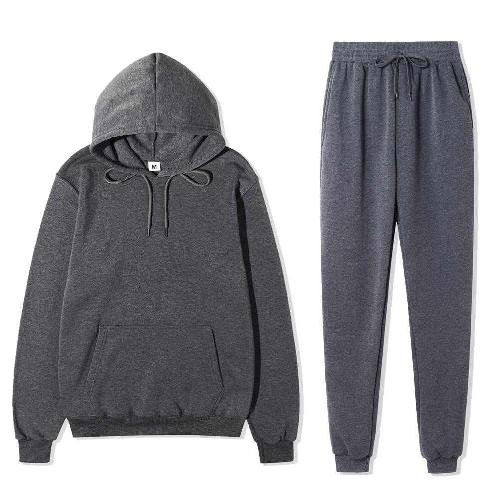 Unisex Solid-Color Hoodie & Sweatpants Set - 12 Colors