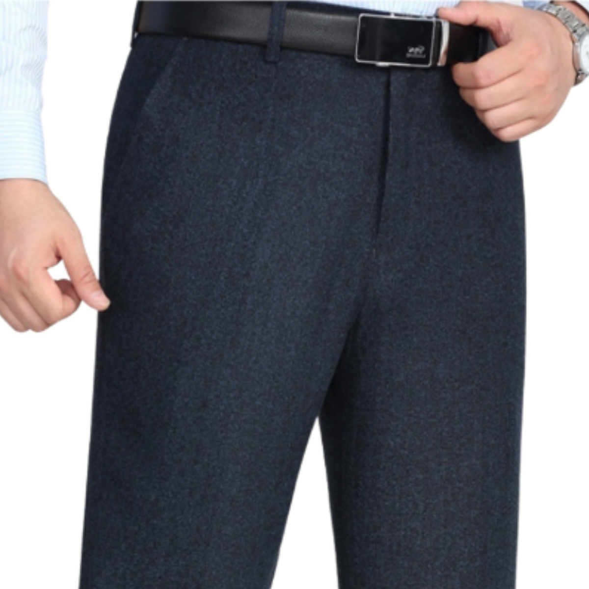 Men's High Waist Loose Straight Trousers – Comfort Fit Spring Fall