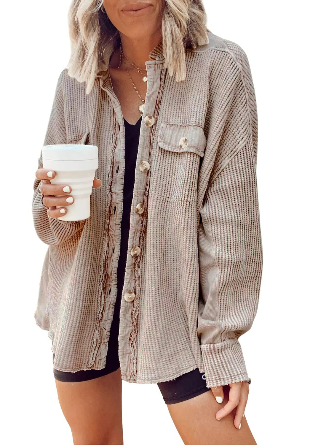 Women's Lapel Button-Up Long Sleeve Blouse