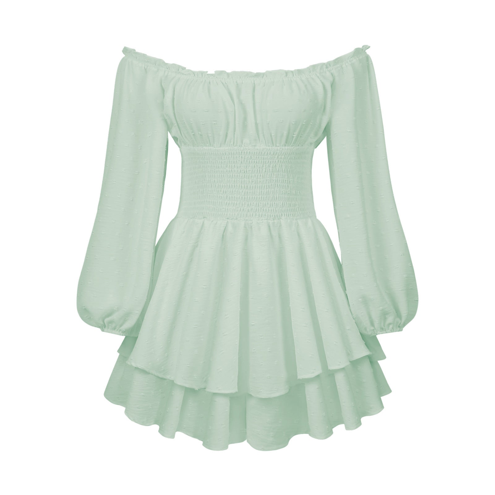 Women's Off-Shoulder Jumpsuit | Pleated Ruffle Sleeve Short Romper