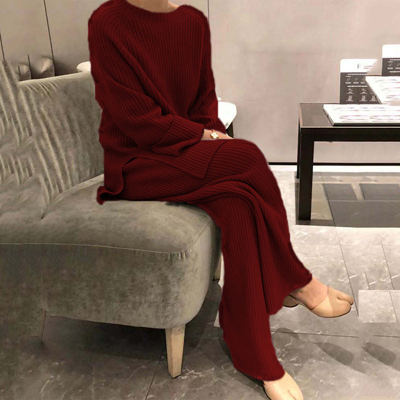 Women's Knit Two-Piece Set | Casual Knitted Sweater Outfit