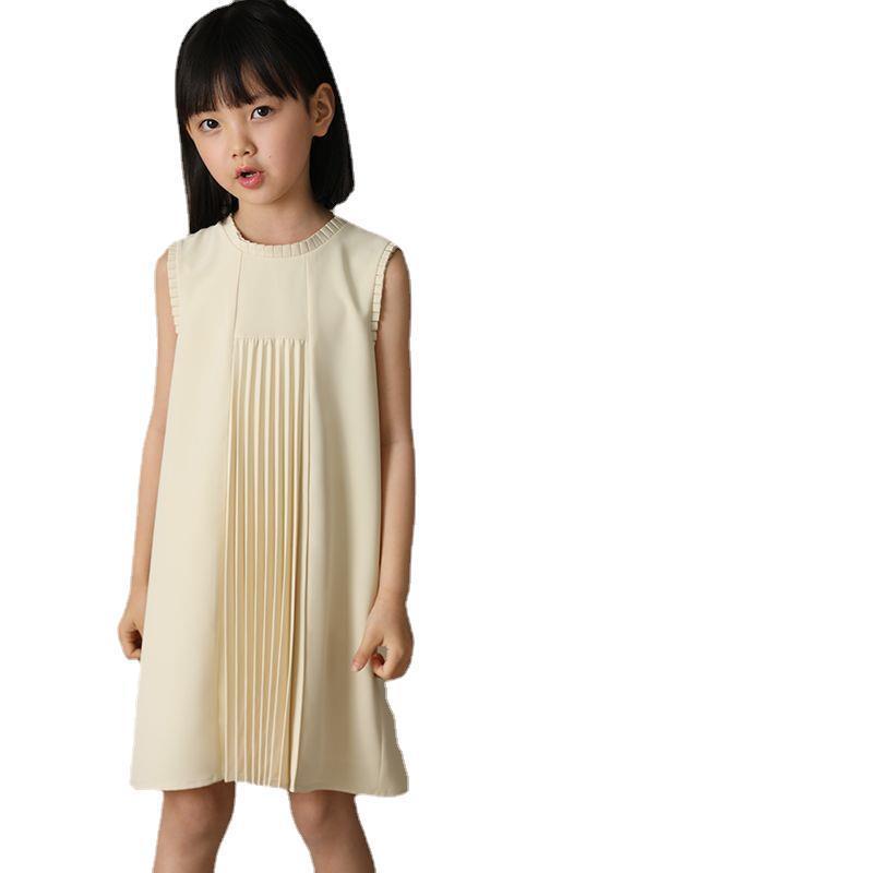 Girls' Cotton Linen Dress | Sleeveless Summer Style