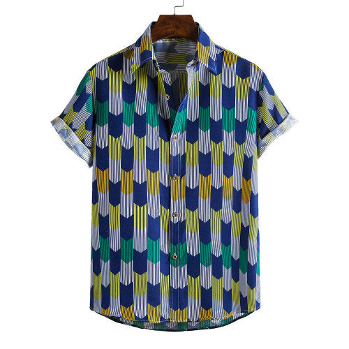 Men's Short Sleeve Floral Hawaiian Shirt – Slim Fit Beach Top
