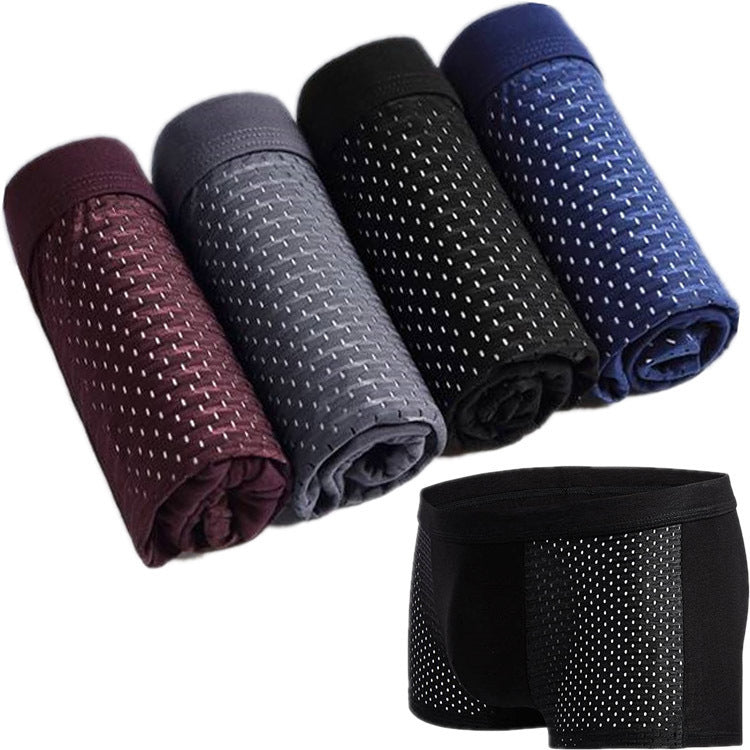 Men's Ice Silk Boxer Briefs | Breathable Mesh Underwear