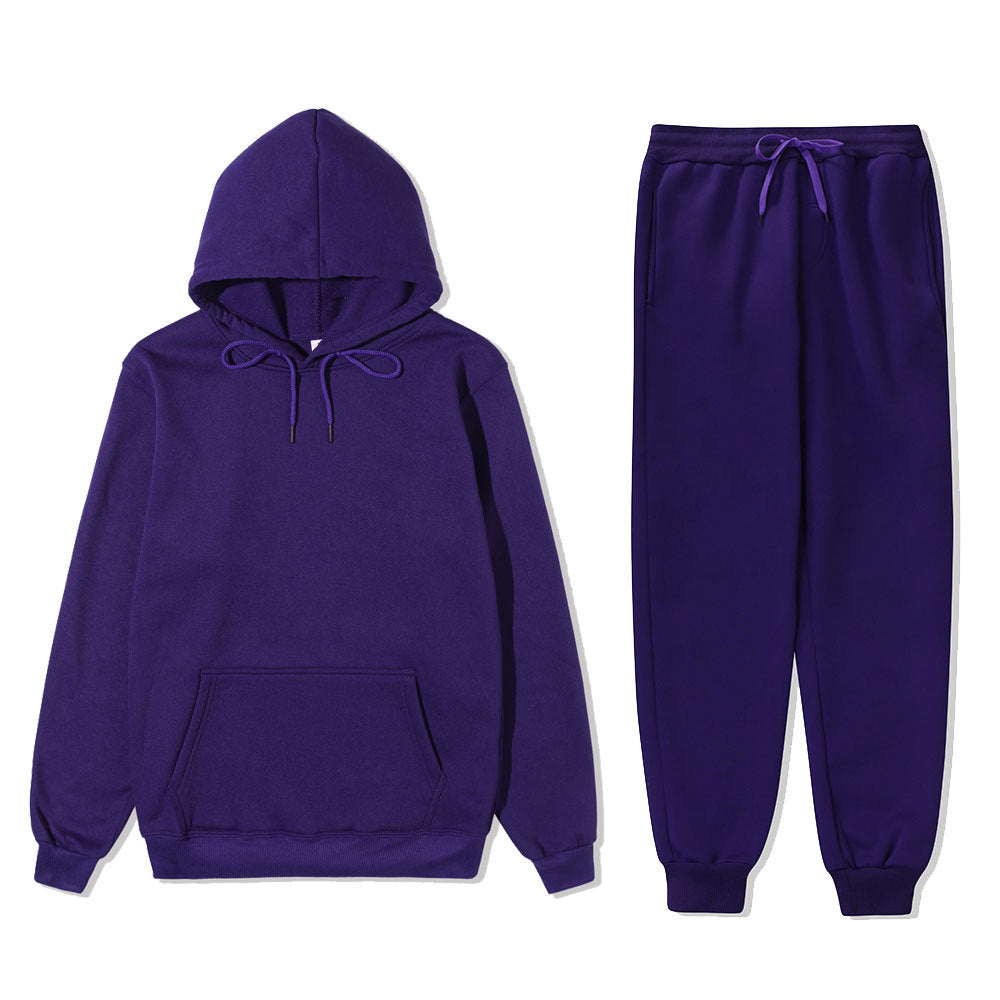 Unisex Solid-Color Hoodie & Sweatpants Set - 12 Colors