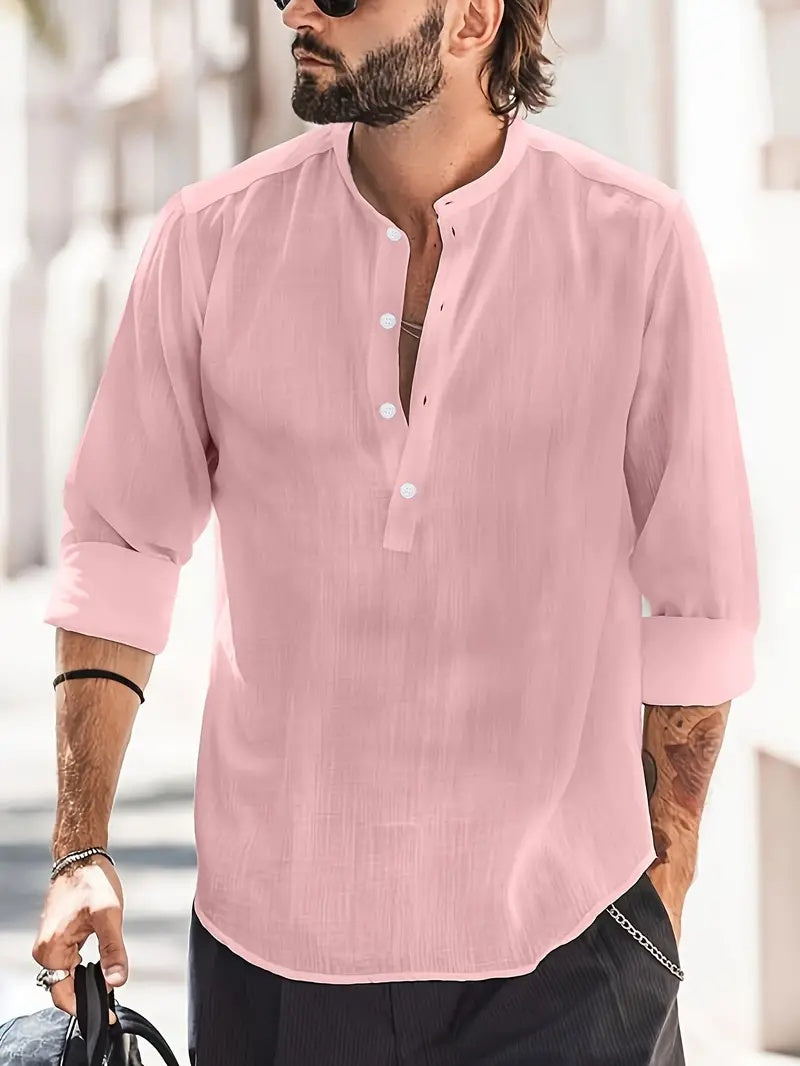 Men's Breathable Button-Down Shirt