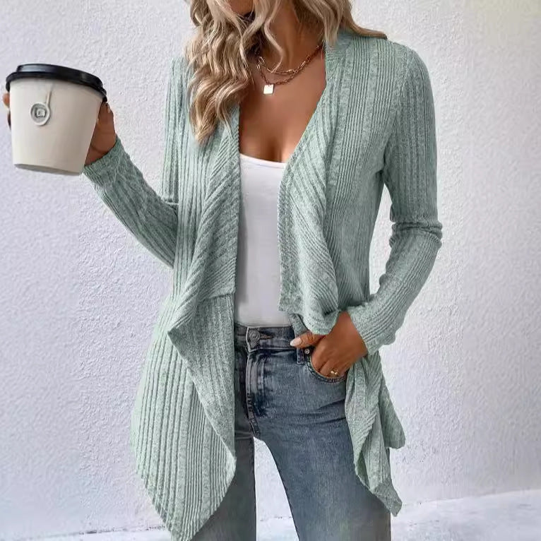 Women's Long Sleeve Cardigan | Open Front Loose Fit Sweater