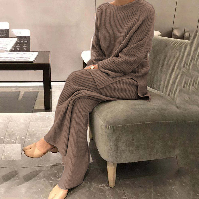 Women's Knit Two-Piece Set | Casual Knitted Sweater Outfit