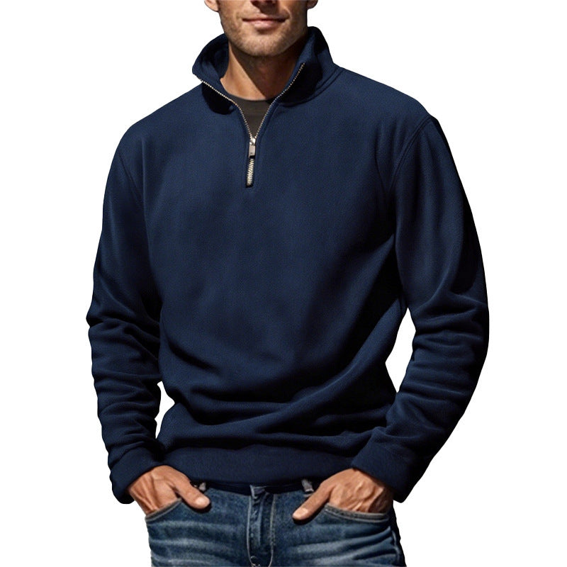 Men’s Polar Fleece Stand Collar Pullover