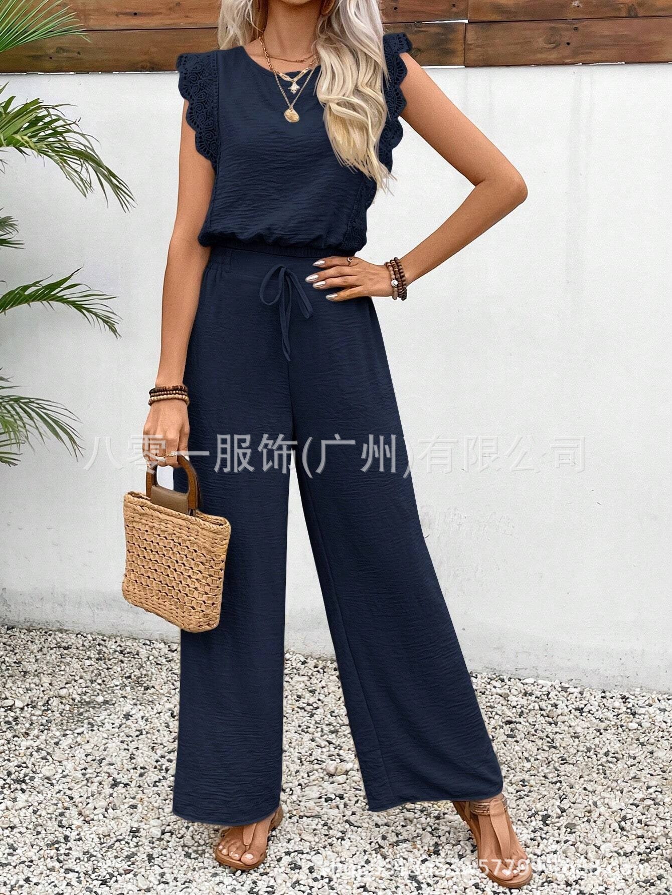 Women's Sleeveless Vest & Trousers Set | European & American Style