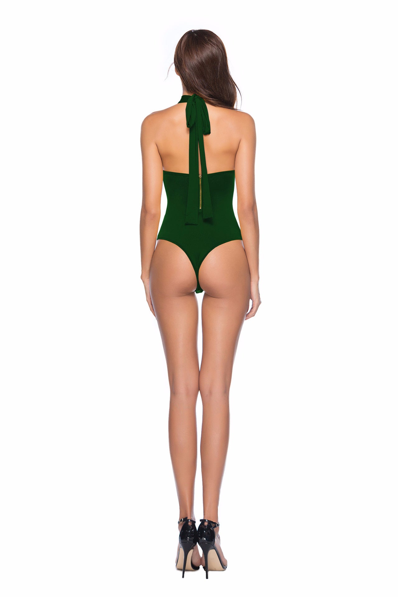 Women's Backless Jumpsuit | Strappy & Irregular Hem Romper