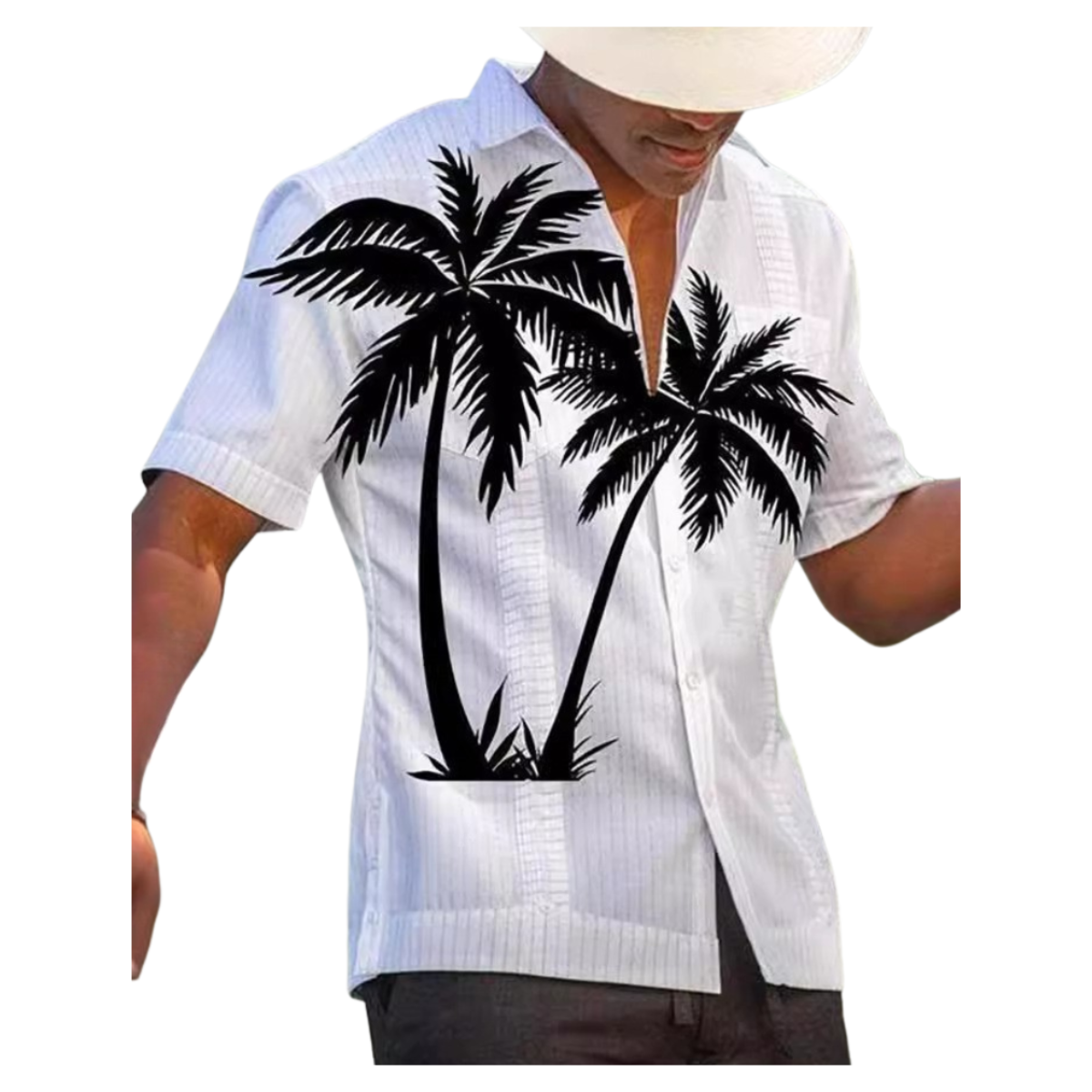 Men's Floral Hawaiian Shirt - Short Sleeve 3D Print Beach Top