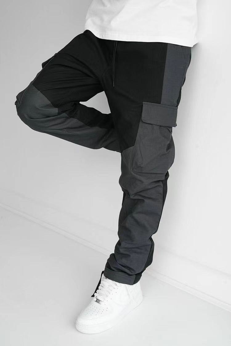Men's Multi-Pocket Cargo Trousers | Loose Fit Straight Leg Pants