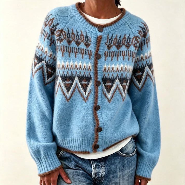 Unisex Geometric Cardigan - Button Front, Yellow or Blue – fashion success