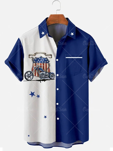 Men's Floral Hawaiian Shirt – Short Sleeve 3D Print Beach Top