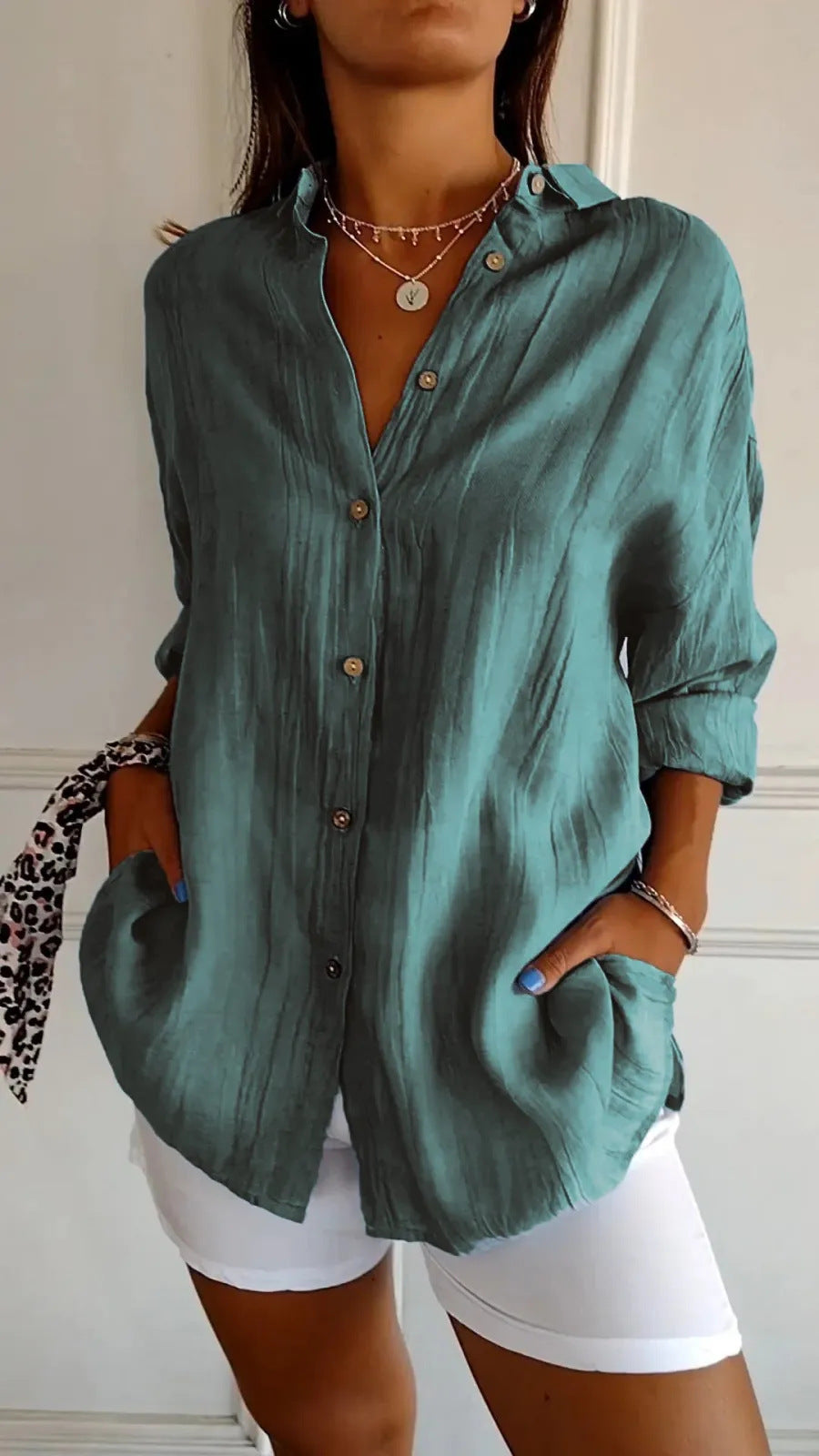 Women's Long Sleeve Button Shirt