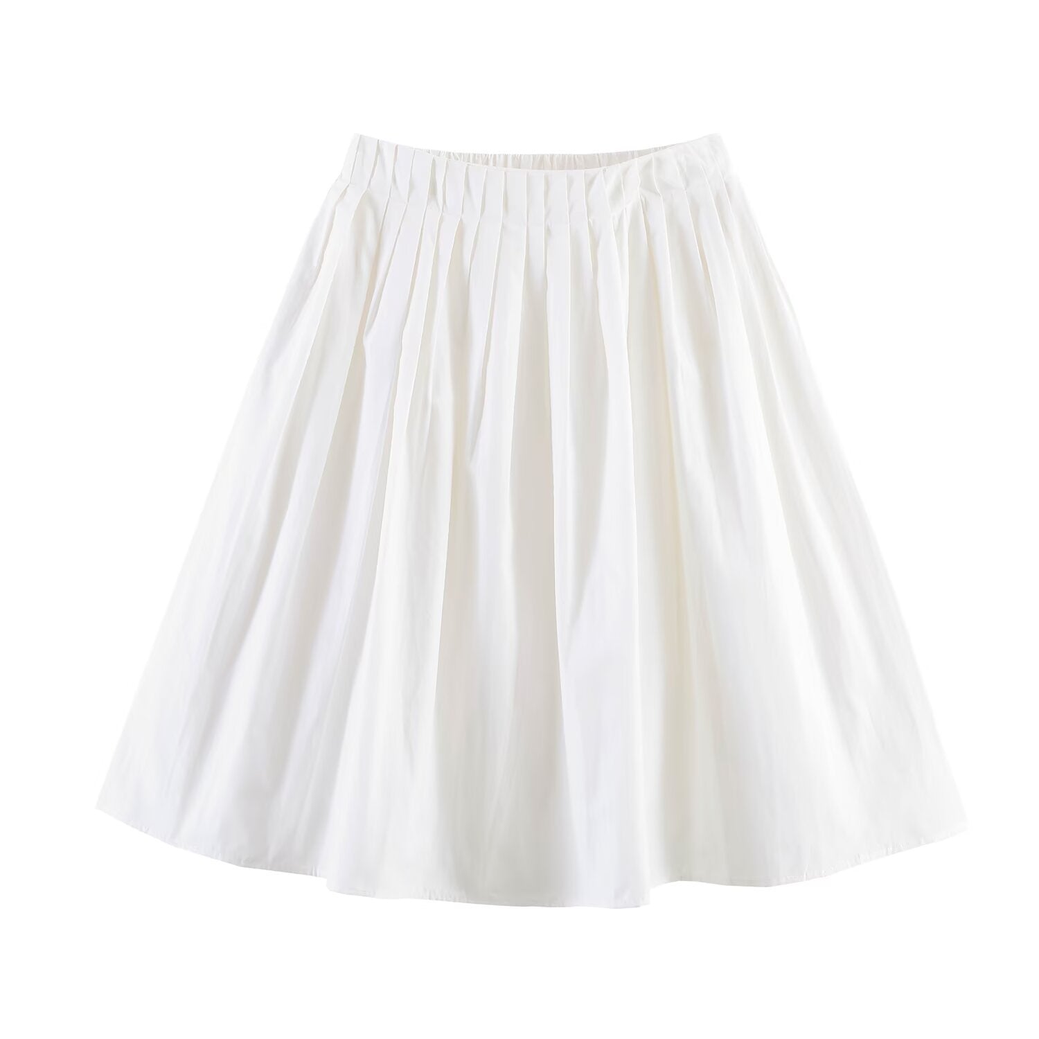 Women's Pleated Swing Skirt - Elastic Waist
