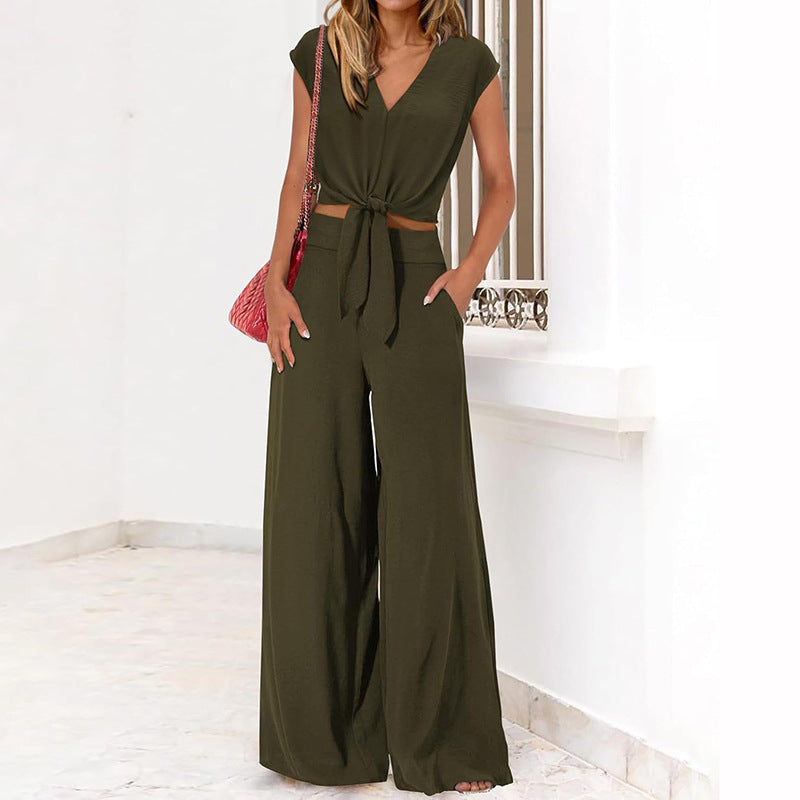 Women's High Waist Wide Leg Pants | Slim Fit Suit Trousers