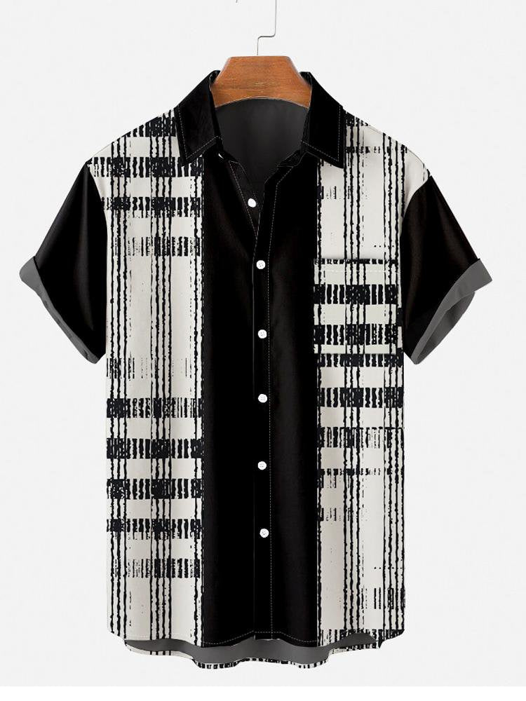 Men's Floral Print Hawaiian Summer Shirt – Short Sleeve Stretch