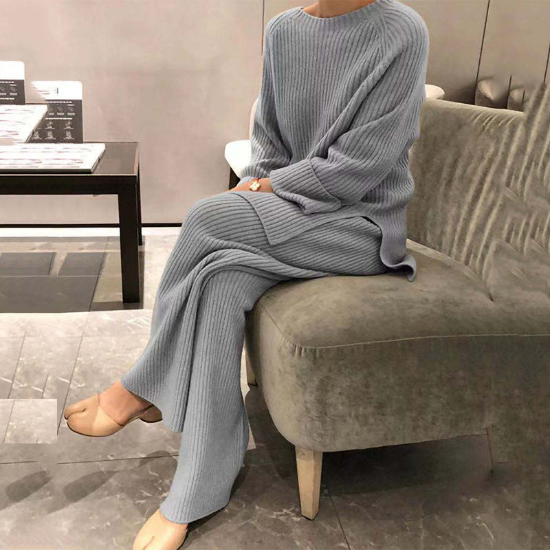 Women's Knit Two-Piece Set | Casual Knitted Sweater Outfit