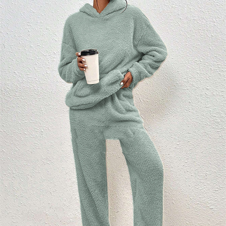 Women's Fleece-Lined Hooded Tracksuit | Cozy Two-Piece Set