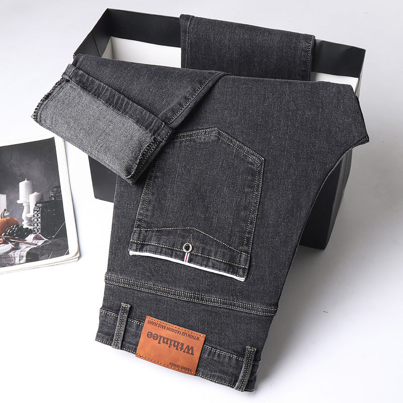 Men's Fleece-Lined Jeans | Winter Warmth Straight Loose Fit Pants