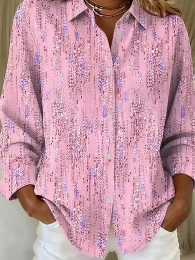 Women's Plaid Long Sleeve Work Blouse
