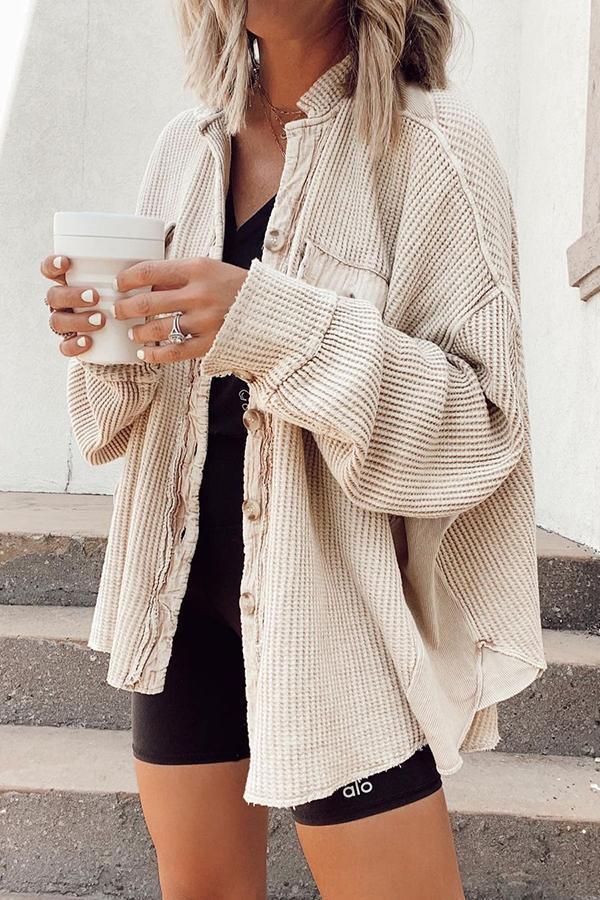 Women's Lapel Button-Up Long Sleeve Blouse