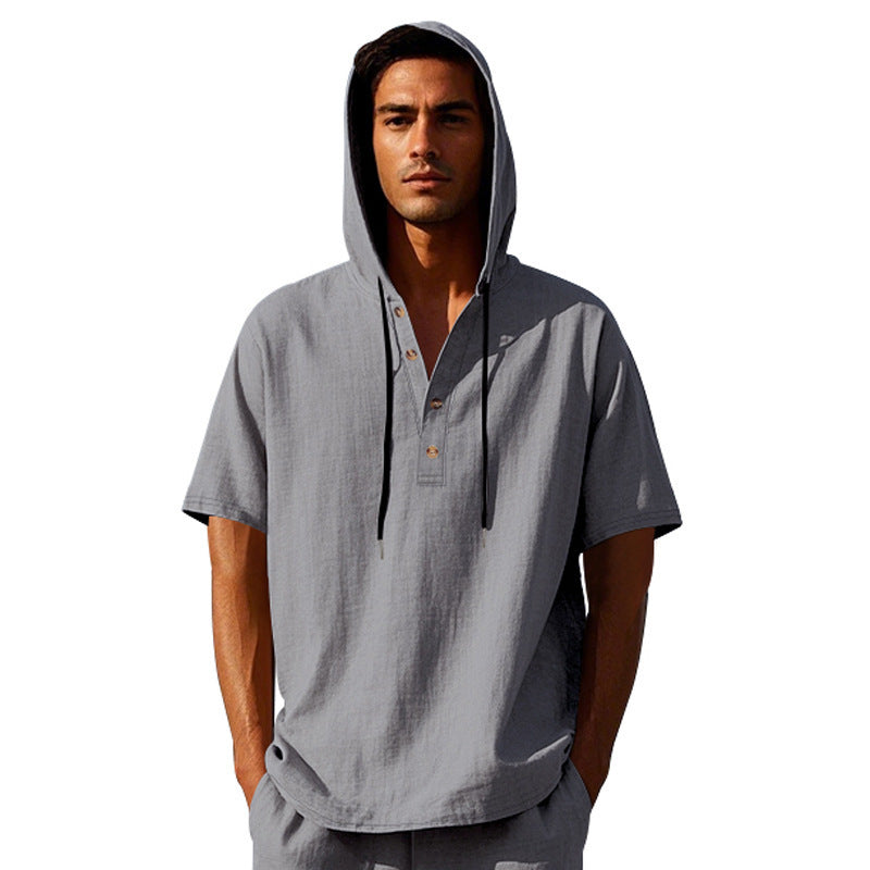 Men's Linen T-Shirt | Breathable Short Sleeve Pullover for Summer