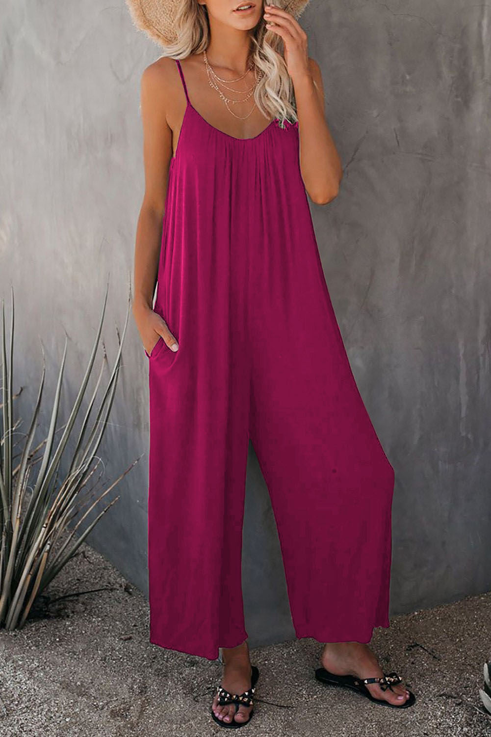 Women's Sling Jumpsuit | Street Fashion Loose Fit Romper with Pocket