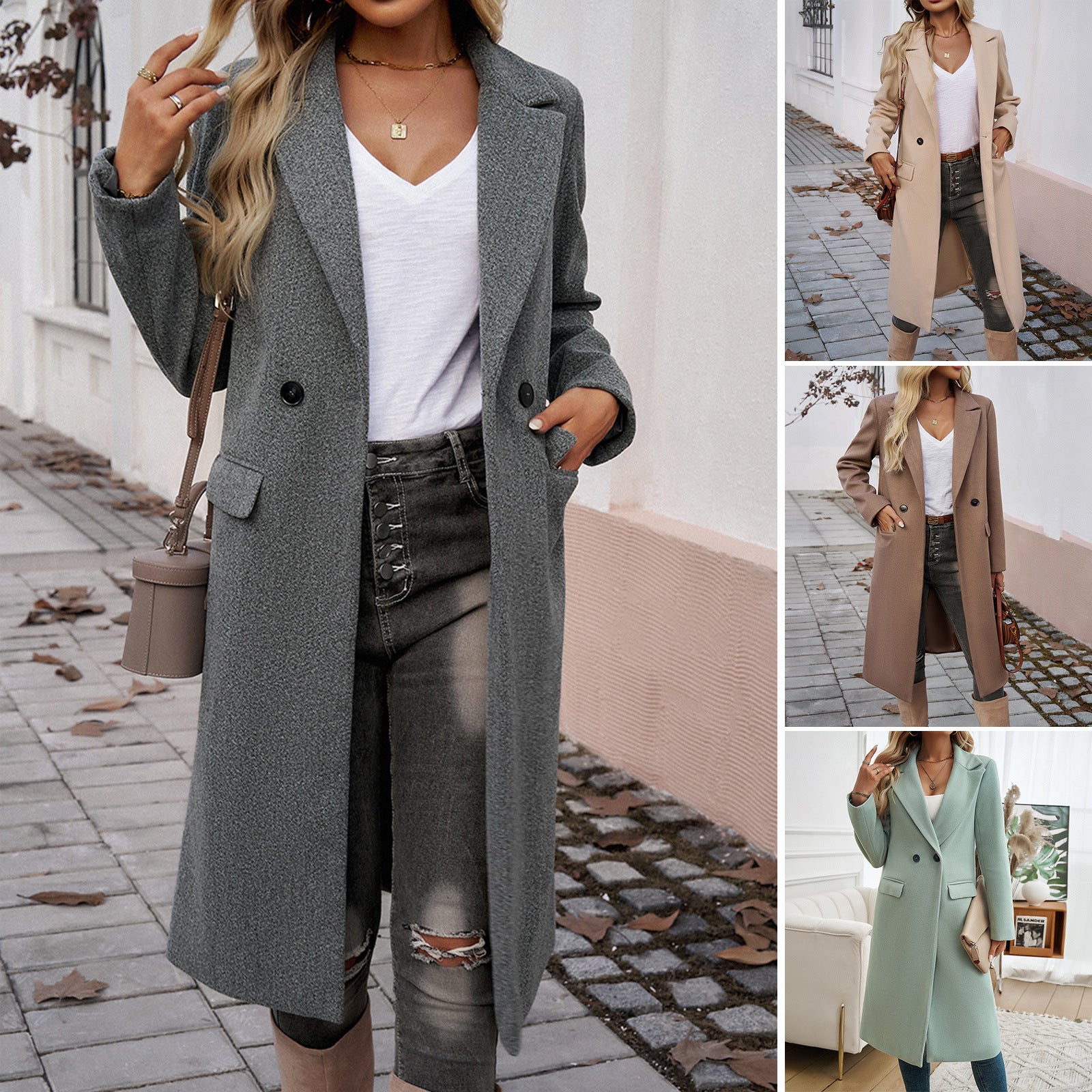 Women's Turn-Down Collar Coat | Elegant Commuting Jacket