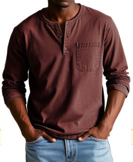 Men's V-Neck Long Sleeve Top