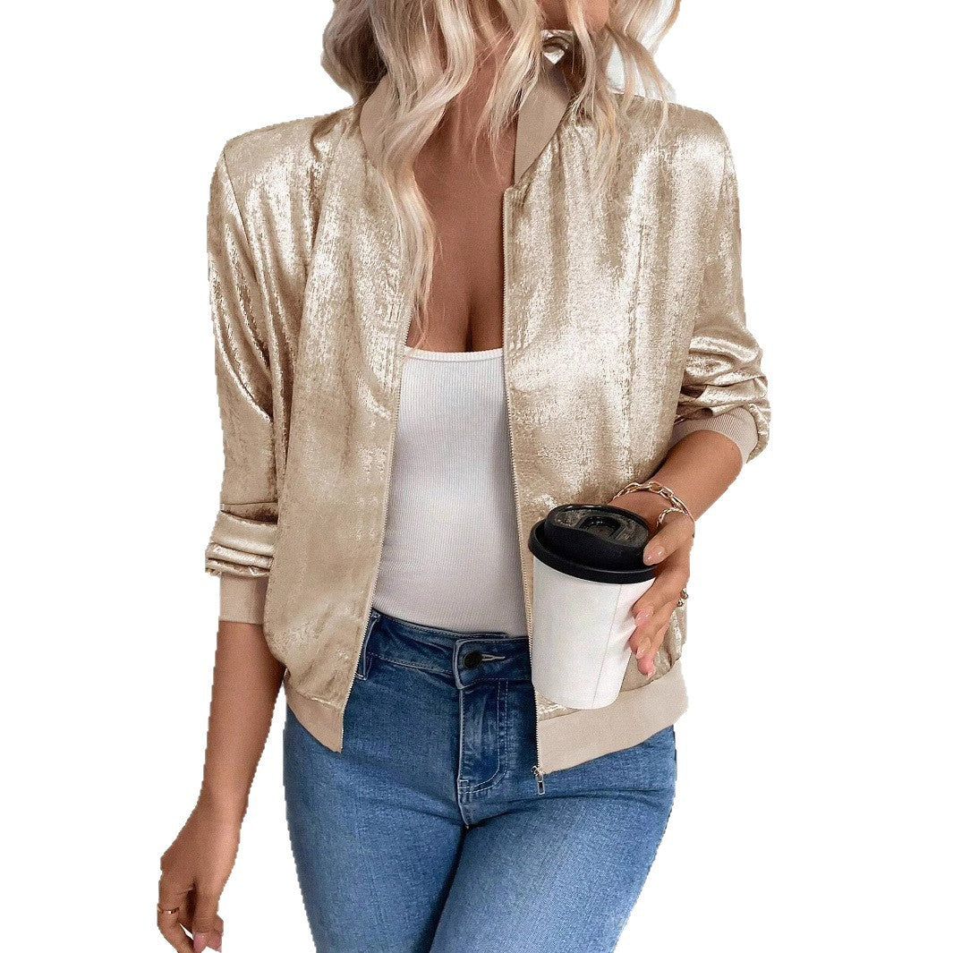 Women's Slim Fit Zip Jacket | Thin Casual Slimming Coat