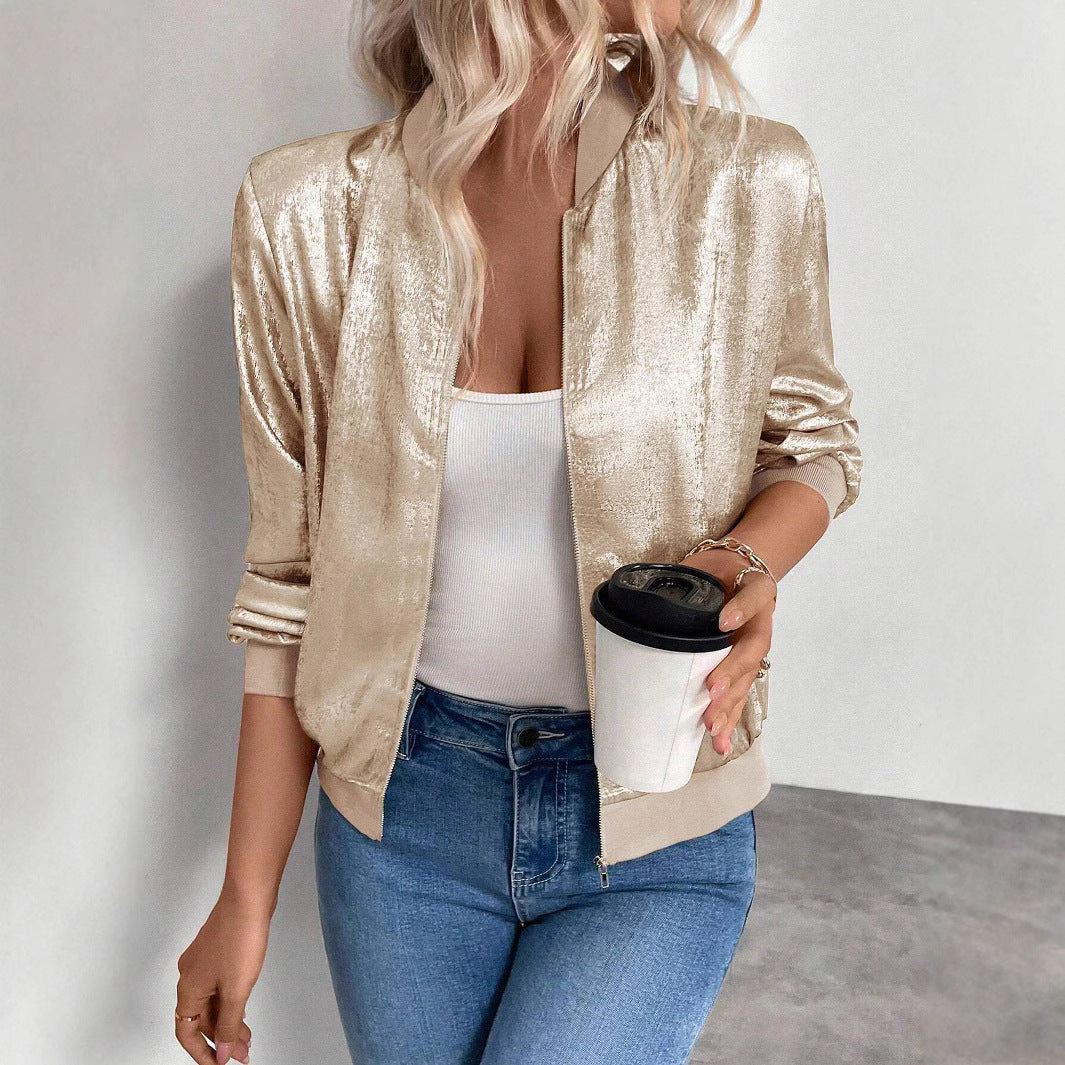Women's Slim Fit Zip Jacket | Thin Casual Slimming Coat