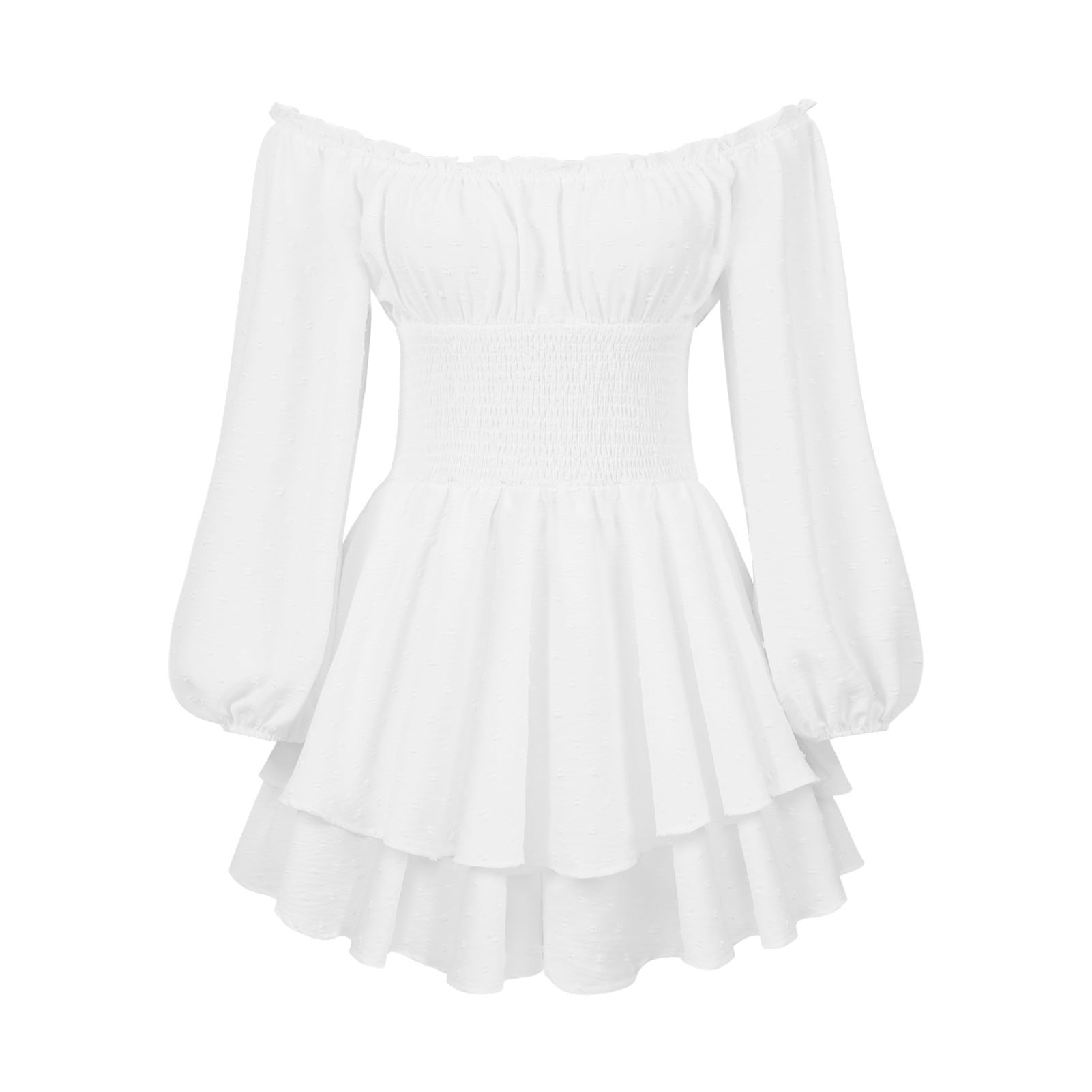 Women's Off-Shoulder Jumpsuit | Pleated Ruffle Sleeve Short Romper