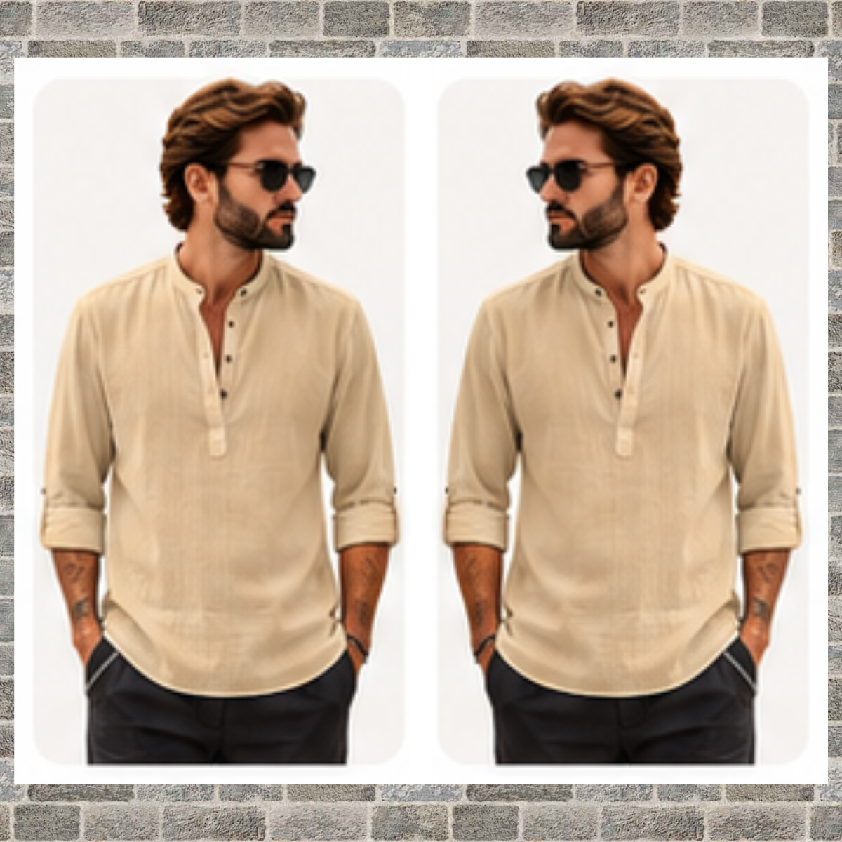 Men's Breathable Button-Down Long Sleeve Shirt – Classic Fit