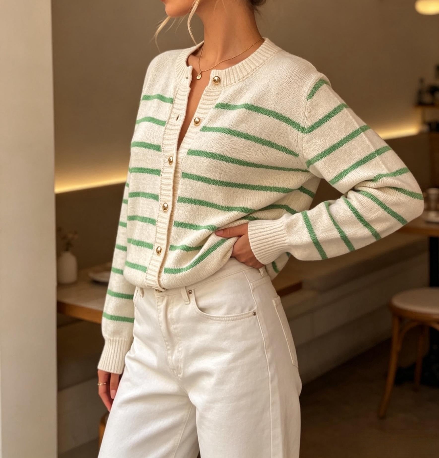 Women's Loose Fit Knit Sweater - Round Neck Long Sleeve